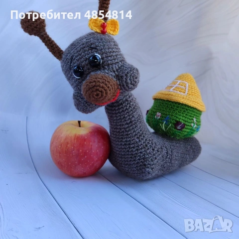 Охлюв, размер 22 см., снимка 3 - Плюшени играчки - 55192335