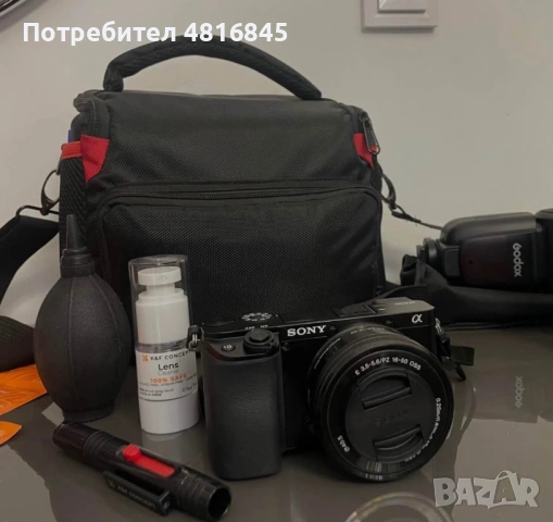 Фотоапарат Sony A6100+светкавица Godox TT685IIs