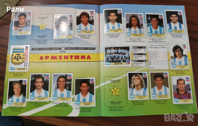 Албум с лепенки от футболното първенство 1994 г в Америка. , снимка 12 - Колекции - 55081175