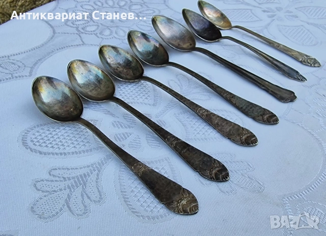 Посребрени кафени лъжички, снимка 5 - Прибори за хранене, готвене и сервиране - 54907517