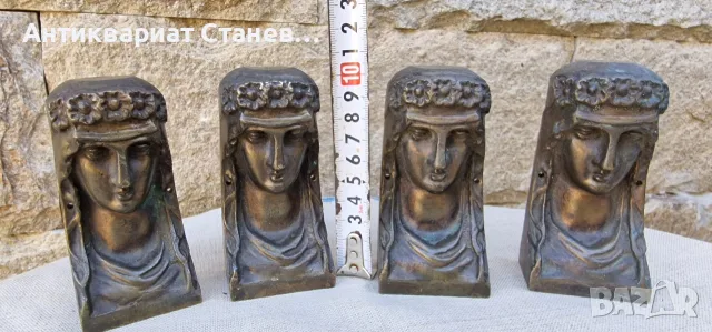 Комплект от четири масивни мебелни аплици, снимка 5 - Други - 55686163