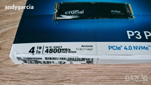 4TB SSD NVMe Crucial P3 Plus 3D NAND 4000GB M.2 2280 PCIe 4.0 disk CT4000P3P чисто нов диск Gen 1.4, снимка 5 - Твърди дискове - 54541469