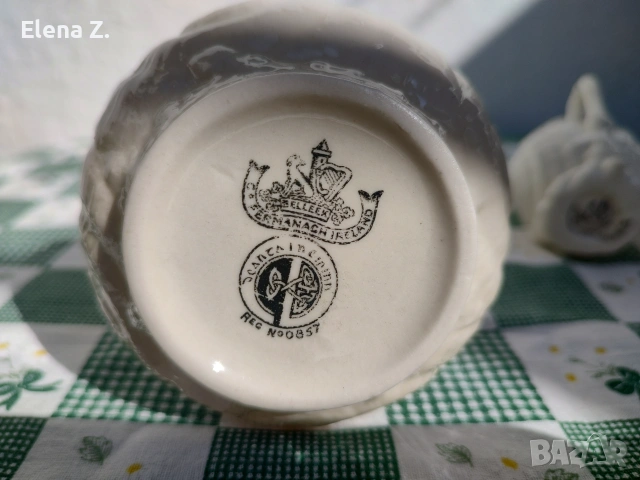 Антикварни и винтидж латиери и захарница Belleek - с морски охлюви, снимка 7 - Други - 54966286