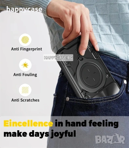 Xiaomi 17T Pro / 17T / GIANT RING Удароустойчив кейс гръб калъф с пръстен, снимка 4 - Калъфи, кейсове - 55051317