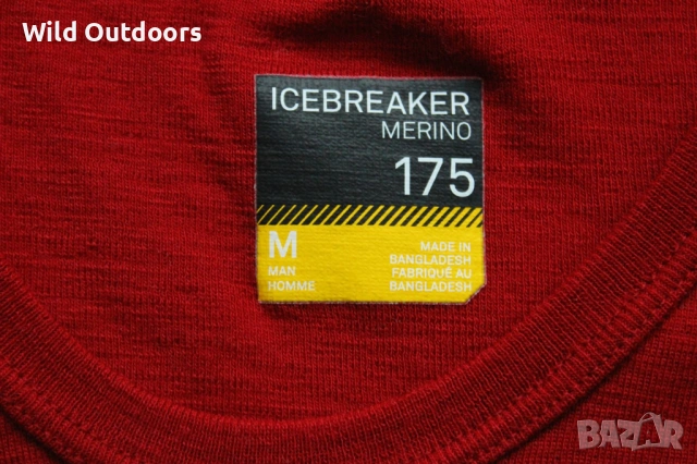 ICEBREAKER - мъжка мерино горница, размер М, снимка 3 - Спортни дрехи, екипи - 54342830