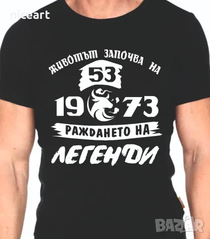 Тениска с щампа, тениска с надпис за рожден ден