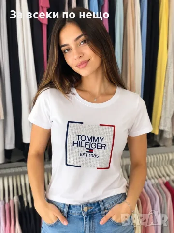 Tommy Hilfiger Дамска Тениска👕Дамска Блуза С Къс Ръкав Томи Хилфигер - Различни Цветове Код A1619, снимка 3 - Тениски - 55356704