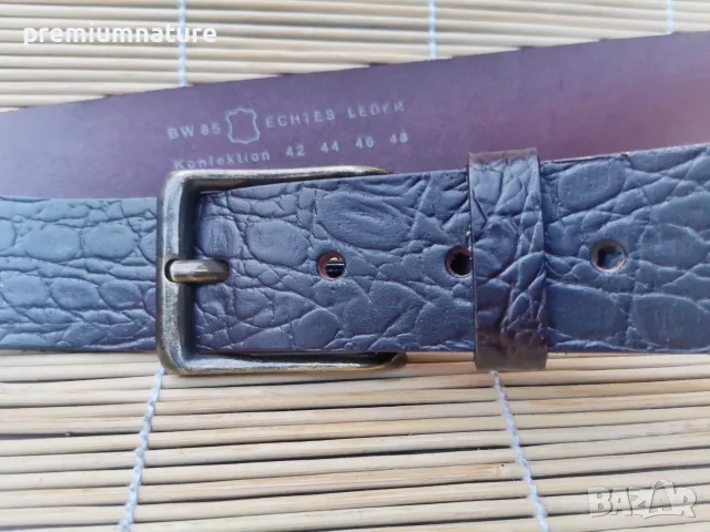🏕️ Мъжки колан от естествена кожа, снимка 5 - Колани - 55417456