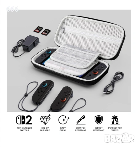 Калъф за носене за Nintendo Switch 2, 7, 9 инча, Puepoul, Твърд защитен калъф, снимка 5 - Друга електроника - 54381263