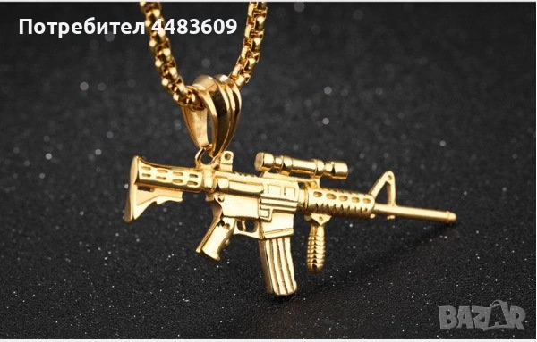 Колие " Автомат " , снимка 2 - Колиета, медальони, синджири - 54550663