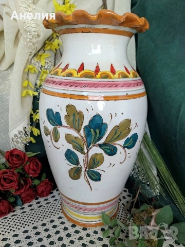 Ваза от Италия ръчно рисувана, снимка 5 - Вази - 54746481
