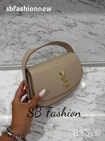 Ysl дамска чанта, черна, бежова и бялА, снимка 7 - Чанти - 55040097