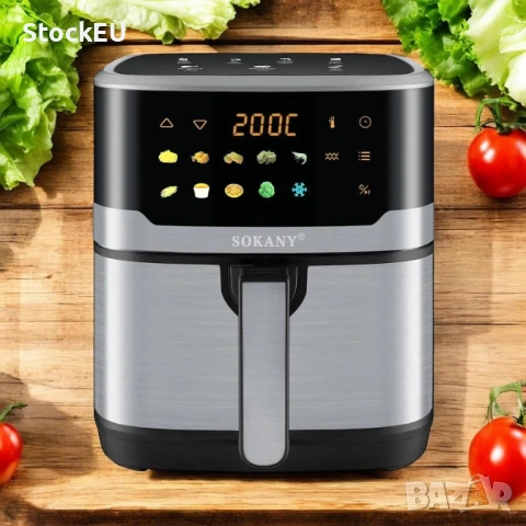 Аir fryer Sokany 2200W 12л Еър фрайър Фритюрник с горещ въздух, снимка 3 - Фритюрници - 54766153