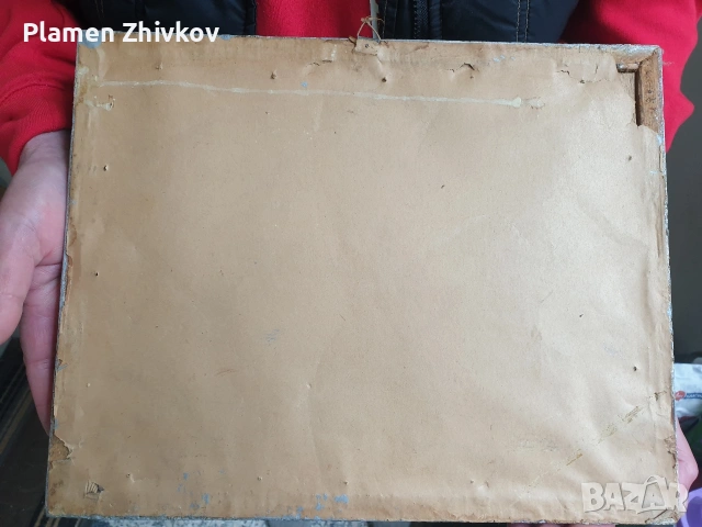 Стара рамкирана под стъкло графика Ловна сцена , снимка 4 - Антикварни и старинни предмети - 54378686