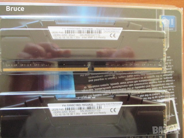 Памет G.SKILL RipjawsV 16 GB (2x8GB) DDR4 3200MT/s, НОВА, снимка 2 - RAM памет - 54387142