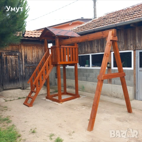 Детска къщичка с пързалка и място за люлка , снимка 2 - Други - 55141128