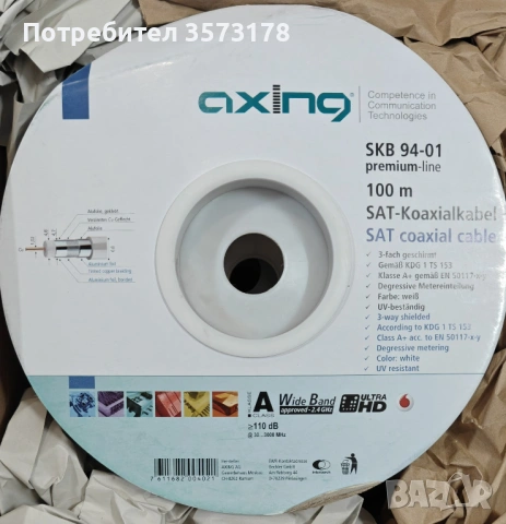 Продавам коаксиален кабел