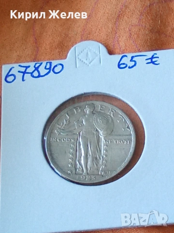 Сребърна монета Америка USA QUARTER DOLLAR 67890, снимка 6 - Нумизматика и бонистика - 54817216