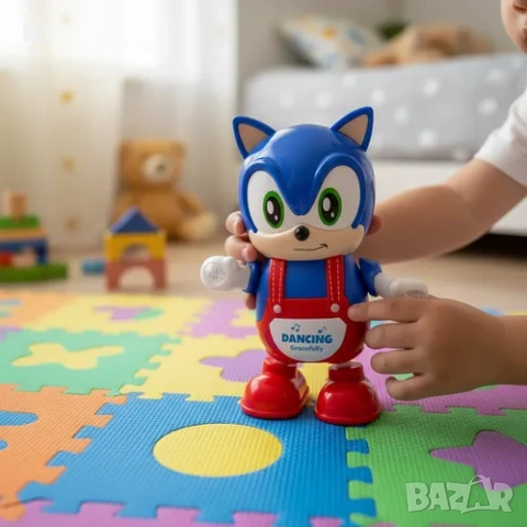Интерактивен Ходещ и Повтарящ Соник с Музика и Светлина, интерактивна играчка Sonic Таралежа, снимка 3 - Музикални играчки - 54192742