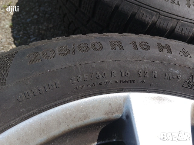 4бр. джанти Borbet 5x112 с гуми 205/60R16 Continental , снимка 5 - Гуми и джанти - 54540002