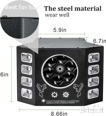 UV DJ светлини 100W Bee Eye стробоскоп сценично осветление диско светлина с лъчев модел , снимка 3 - Други - 54454269