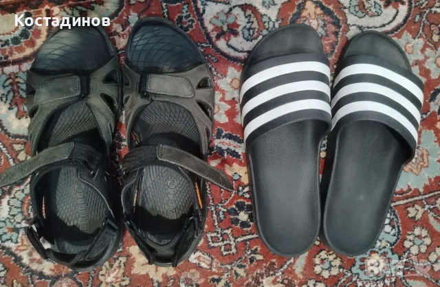 Сандали Merrell и джапанки Adidas