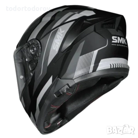 Мото каска SMK Typhoon Sparko 2026 вградени очила black/gray/white 149.90 лв. / 76.64 €, снимка 4 - Аксесоари и консумативи - 54601405