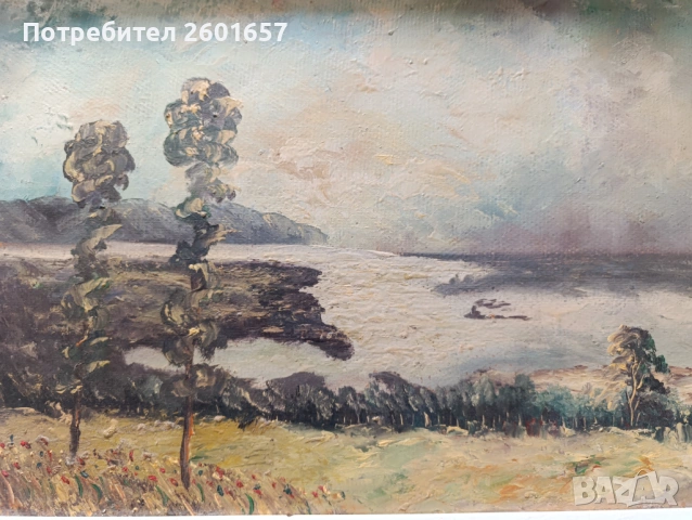 Стара картина масло, български автор., снимка 2 - Картини - 54358004