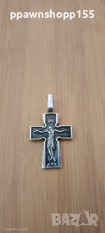 Сребърен кръст 925 с религиозни изображения – 9,42 г 