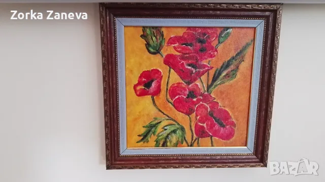Картина,рисувана на платно,в рамка., снимка 2 - Картини - 42337027