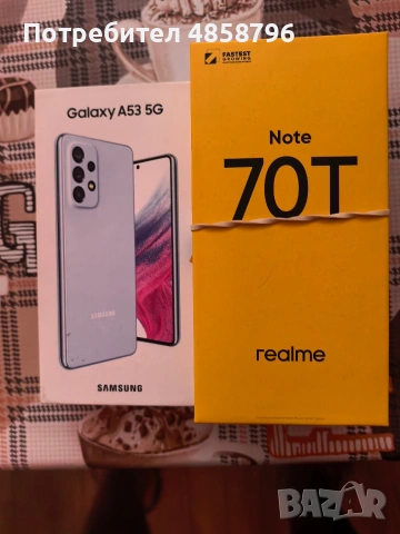 Продавам телефони realme Note70T чисто нов с 2 години гаранция , снимка 2 - Други - 55247921