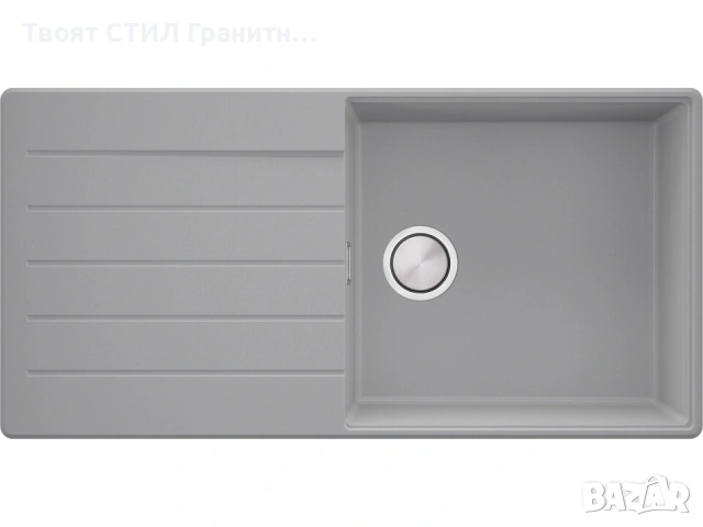 Сива кухненска мивка от гранит Копенхаген 1000x500 Top 60, снимка 11 - Мивки - 55123806