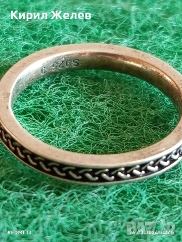 Сребърен пръстен тип халка орнаментиран майсторска изработка 51893, снимка 4 - Пръстени - 53981677