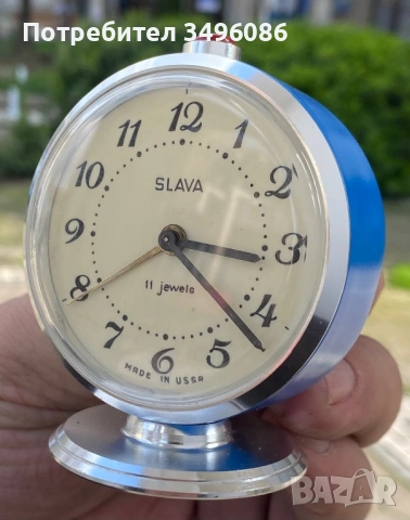 Стар съветски механичен будилник СЛАВА, снимка 11 - Други - 54058841