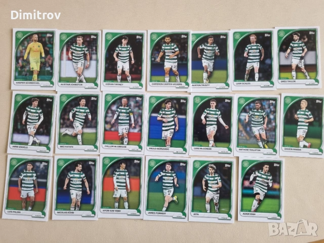Topps Celtic FC 25/26 - комплект базови картички - 30 броя