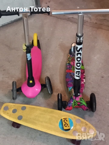 2 тротинетки + пениборд за деца , снимка 2 - Детски велосипеди, триколки и коли - 53983536