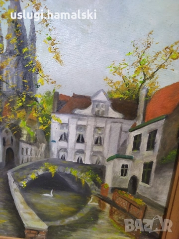 Картина живопис платно/масло, снимка 3 - Антикварни и старинни предмети - 54050136