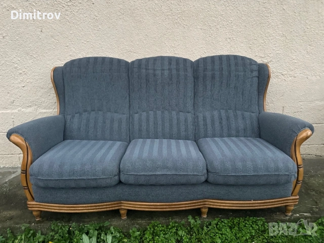 Диван с масивна дървена основа, снимка 3 - Дивани и мека мебел - 53959116