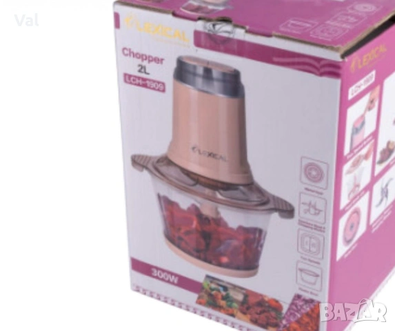 Кухненски чопър, 300W , 2L LCH-1909, снимка 4 - Чопъри и пасатори - 54842060