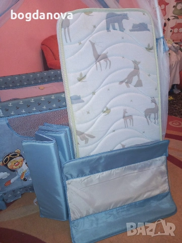 Бебешко легло/кошара на 2 нива с матрак, снимка 9 - Бебешки легла и матраци - 53996748