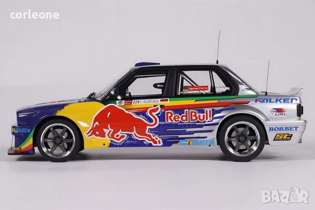 BMW E30 V8 n.229 E. Hountondji Red Bull Driftbrothers Drift 2023 -  мащаб 1:18 на Otto нов в кутия, снимка 3 - Колекции - 55281656