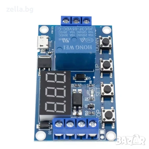 Програмируем релеен таймерен модул с дисплей 6-30V | 0.1s–999min | 4 режима P1-P4 Arduino DIY 10454, снимка 9 - Друга електроника - 54703362