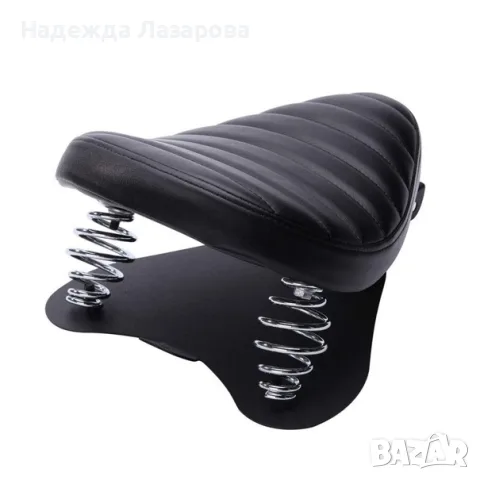 Седалка Bobber за мотоциклет със задна възглавница с пружина за Sportster XL1200 883 Fatboy - Черна, снимка 4 - Аксесоари и консумативи - 55603918