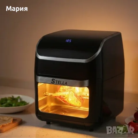Дигитален еър фрайер + фурна 1800W с Touch Screen и грил, снимка 3 - Фритюрници - 55681419