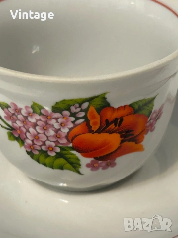 Съветски порцеланов сервиз за чай / кафе , снимка 5 - Сервизи - 54086638