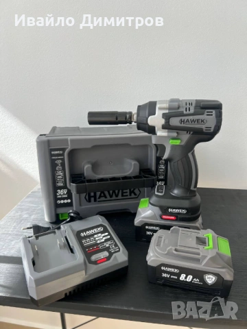 Гайковерт акумулаторен 36v 8 ah с 2 батерии, снимка 2 - Други инструменти - 54216526