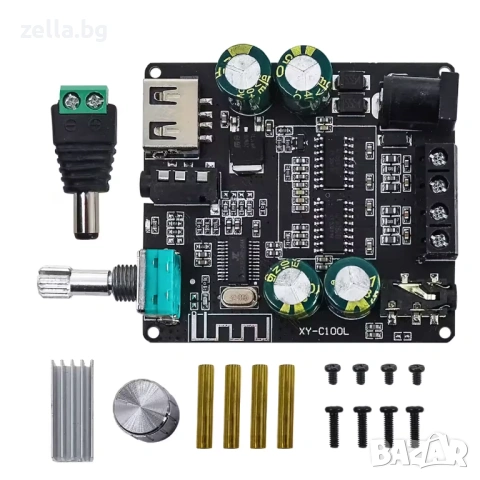 Hi-Fi Bluetooth 5.0 стерео усилвателен модул 2x100W Клас D – за автомобил, DIY проекти 10115, снимка 15 - Друга електроника - 54658333