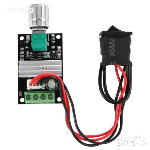 PWM DC контролер за мотор 6V 12V 24V 3A – Регулатор на скоростта с бутон за реверс 10443, снимка 9 - Друга електроника - 54703125