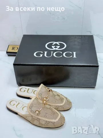 Gucci Дамски Бежови Затворени Чехли Код SK1995