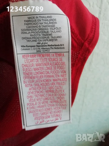 Nike Fit оригинална ретро фланелка червена тениска Найк размер мъжки L vintage , снимка 6 - Тениски - 51058572